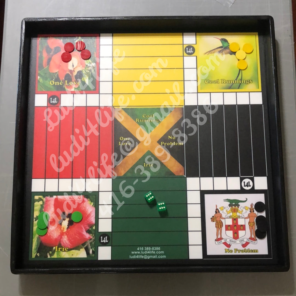 Cool Runnings Ludi Board - Premium Jamaican Heritage Game
